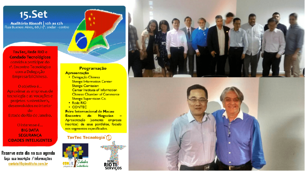 Dr. Fernando Hideo Fukuda, CEO na Fukuda Solutions, participou como Mestre de Cerimônia no Encontro de Negócios com a Delegação de Tecnologia do Governo Municipal de Shanghai e os Empresários de TI do Rio exclusivamente selecionados, realizado no auditório da Riosoft.